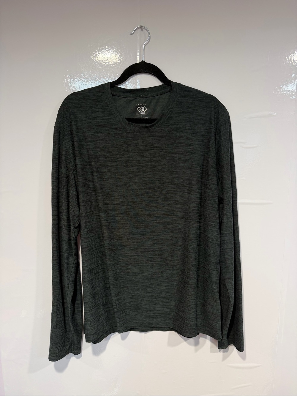 Men's Legend Athletic Long Sleeve Top - Dark Heather Green